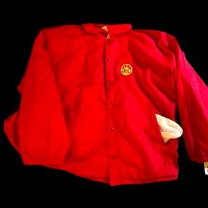 Red waterproof vintage jacket